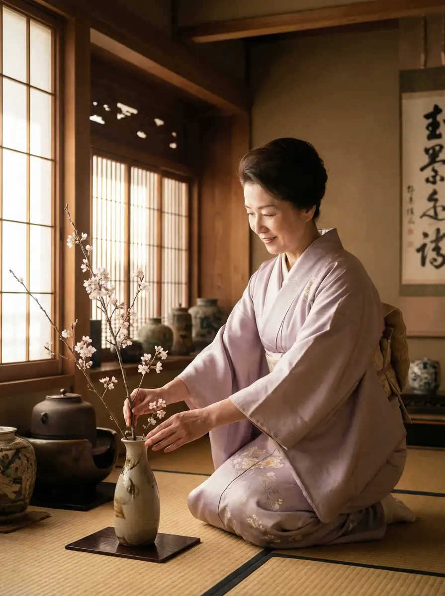 一位优雅的 黑帮老大和我的365天 第二部视频 在和室中插花